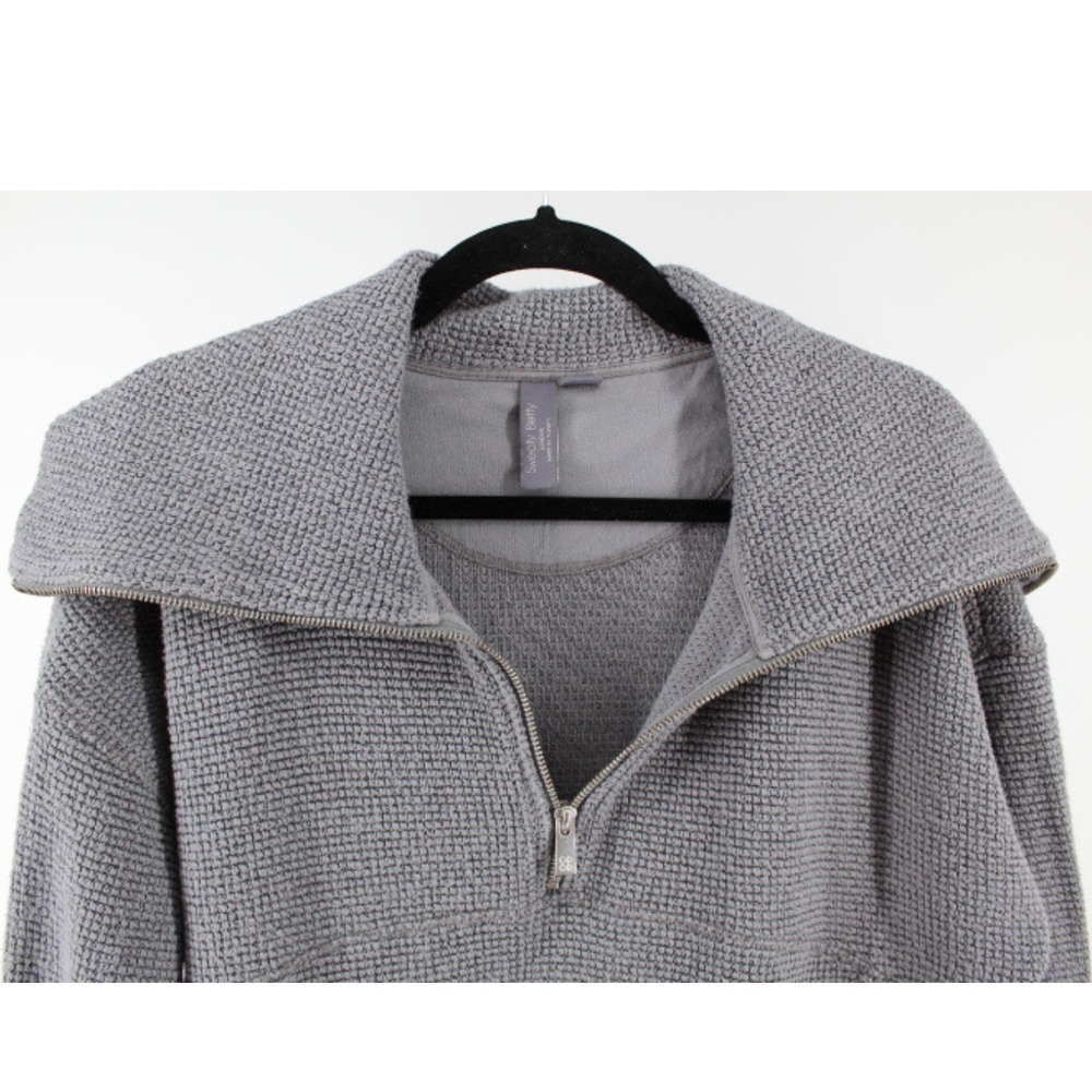 Sweaty Betty Boucle Half Zip Sweatshirt Womens US 6 Gray Cozy Pullover Sweater - Picture 3 of 6
